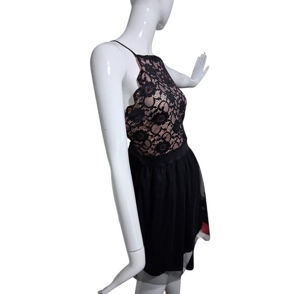 Speechless Whimsigoth Junior XL Blk Lace Tulle Fairygoth Witchy Party Dress - Picture 2 of 13